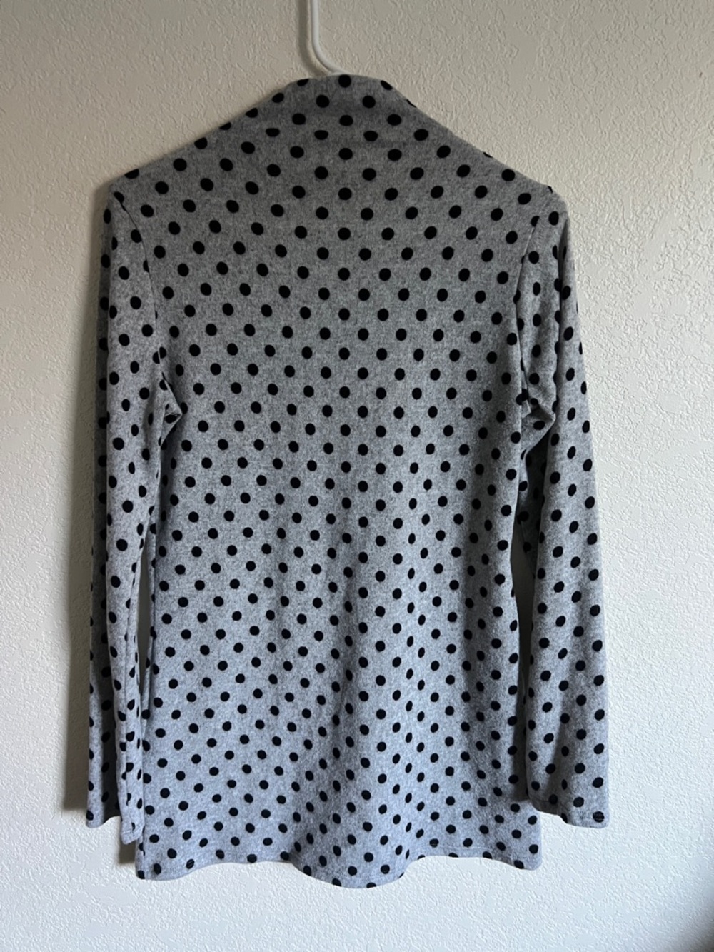 Polka Dot Mock Neck Long Sleeve - Picture 3 of 3